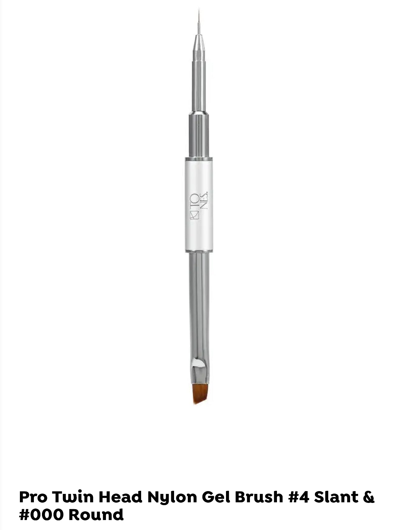 Pro Twin head Nylon Gel Brush #4 slant & #000 Round